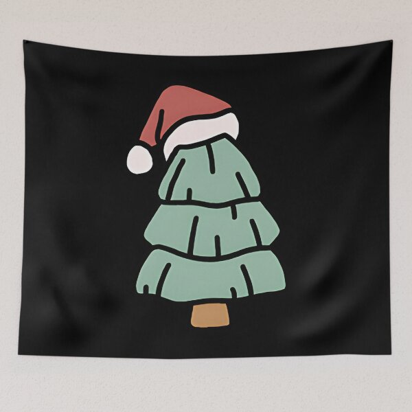 Item preview, Christmas Tree With A Santa Hat designed and sold by alishaocstacy.
