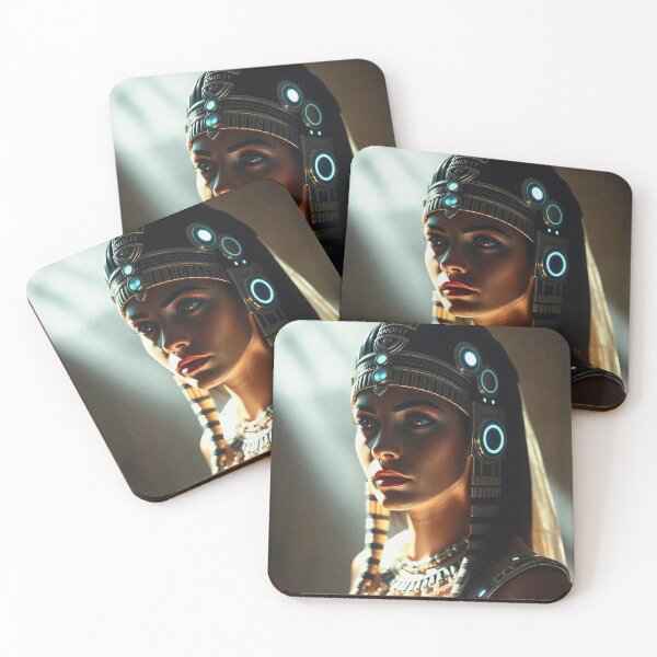 Item preview, Queen of the Nile cool ancient Egyptian inspired portrait art designed and sold by Vintage Designs +.