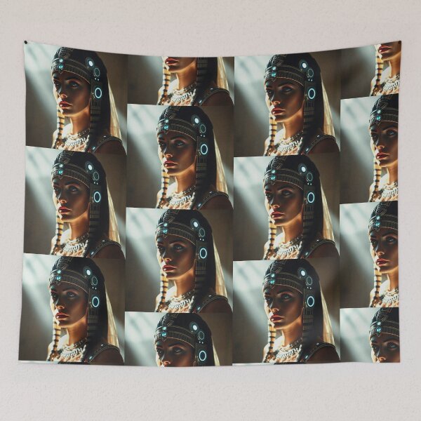 Item preview, Queen of the Nile cool ancient Egyptian inspired portrait art designed and sold by Vintage Designs +.