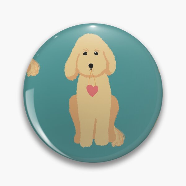 Item preview, Poodle with Love Heart Teal  designed and sold by samitomato.