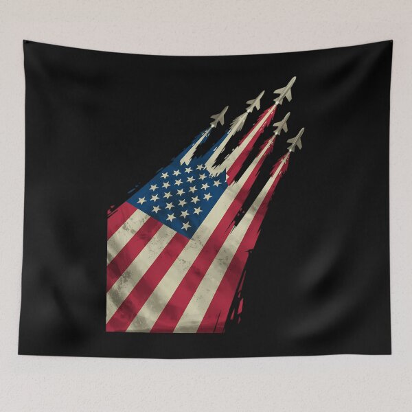 Item preview, American Patriotic Fighter Jets USA Flag Waving 4th of July designed and sold by Formatage.