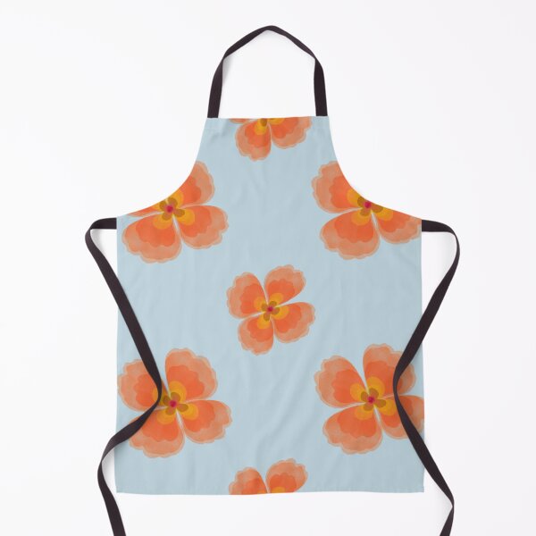 Item preview, Design of orange floral fabric pattern designed and sold by Toyney.