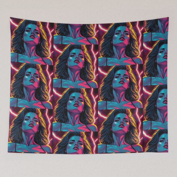 Item preview, Dramatic model illustration beautiful woman pop art designed and sold by Vintage Designs +.