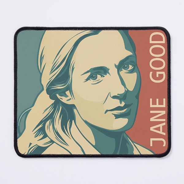 Item preview, Jane Goodall Primatologist Women In Science Portrait Art designed and sold by KristaGreenfe.