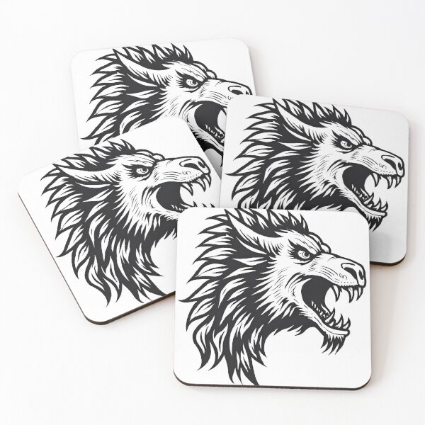 Item preview, Tribal Wolf Head – Aggressive Tattoo Beast Design designed and sold by Artistica1234.