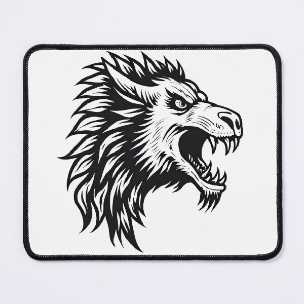 Item preview, Tribal Wolf Head – Aggressive Tattoo Beast Design designed and sold by Artistica1234.