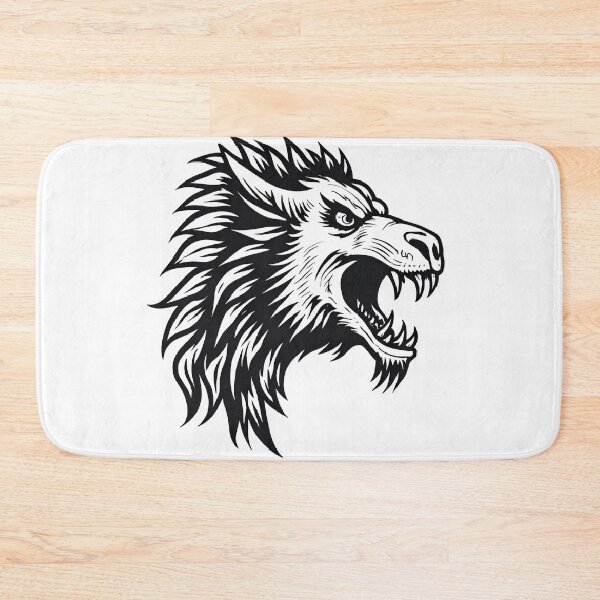 Item preview, Tribal Wolf Head – Aggressive Tattoo Beast Design designed and sold by Artistica1234.