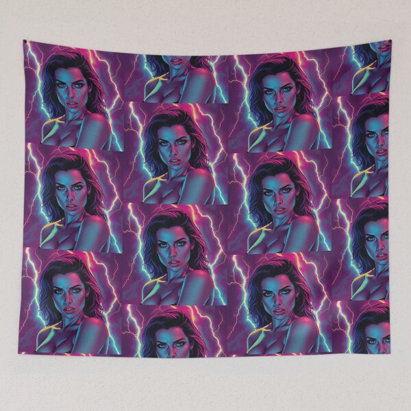 Item preview, Dramatic model illustration beautiful woman pop art designed and sold by Vintage Designs +.