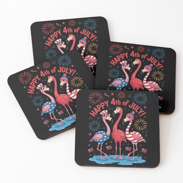 Item preview, 4th of July Pink Flamingos Party American Flamingo Fireworks designed and sold by Formatage.