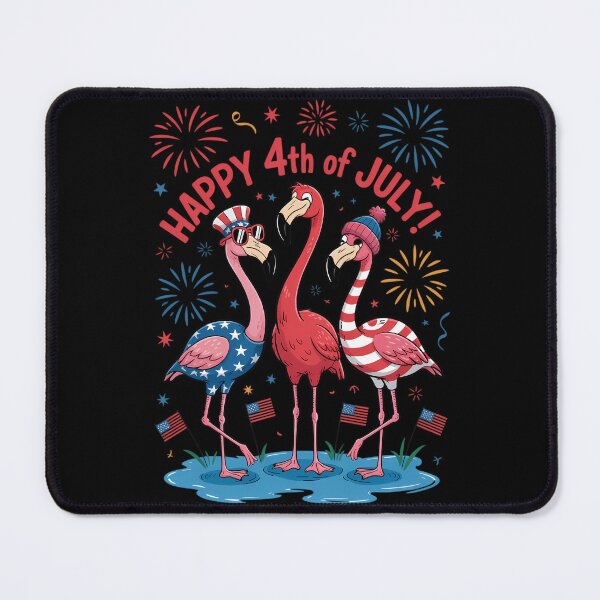 Item preview, 4th of July Pink Flamingos Party American Flamingo Fireworks designed and sold by Formatage.