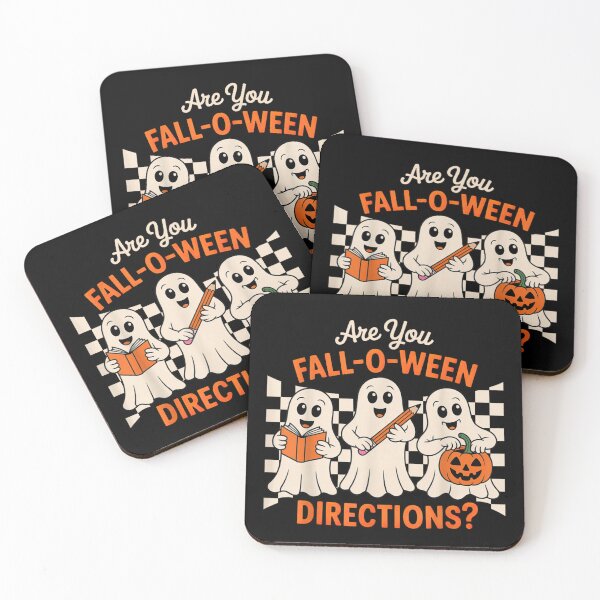 Item preview, Cute Ghost Fall O Ween Directions Funny Halloween Pun T-Shirt for Kids designed and sold by NguboNorento.