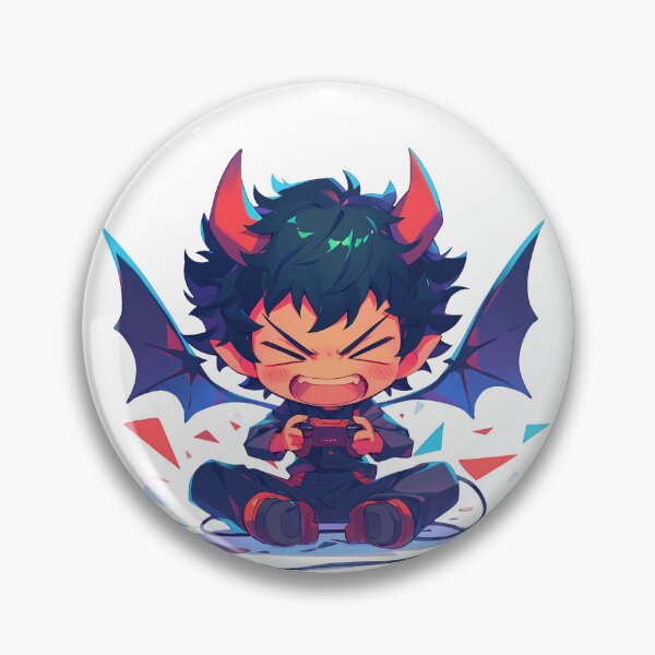 Item preview, Akira Fudo Devilman Crybaby Anime Cute Chibi Playing Video Game designed and sold by earlobejerk.