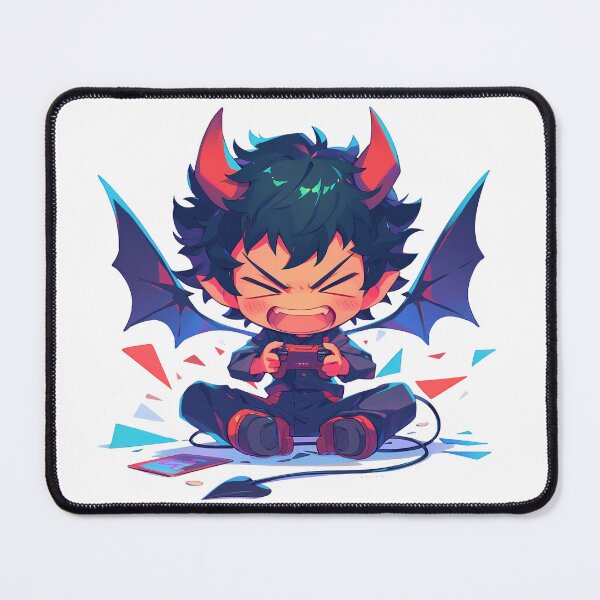 Item preview, Akira Fudo Devilman Crybaby Anime Cute Chibi Playing Video Game designed and sold by earlobejerk.