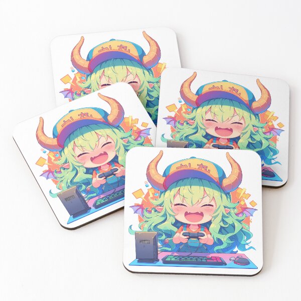 Item preview, Lucoa Miss Kobayashi Dragon Maid Anime Girl Cute Chibi Playing Video Game designed and sold by earlobejerk.