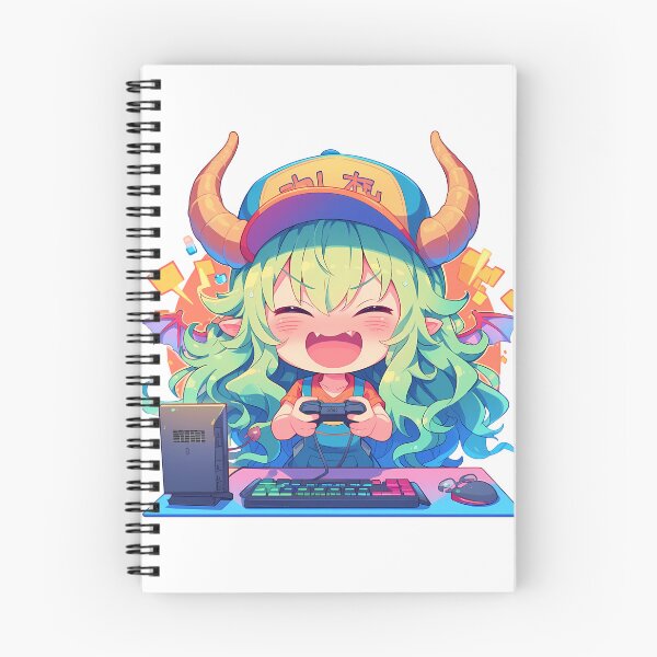 Item preview, Lucoa Miss Kobayashi Dragon Maid Anime Girl Cute Chibi Playing Video Game designed and sold by earlobejerk.