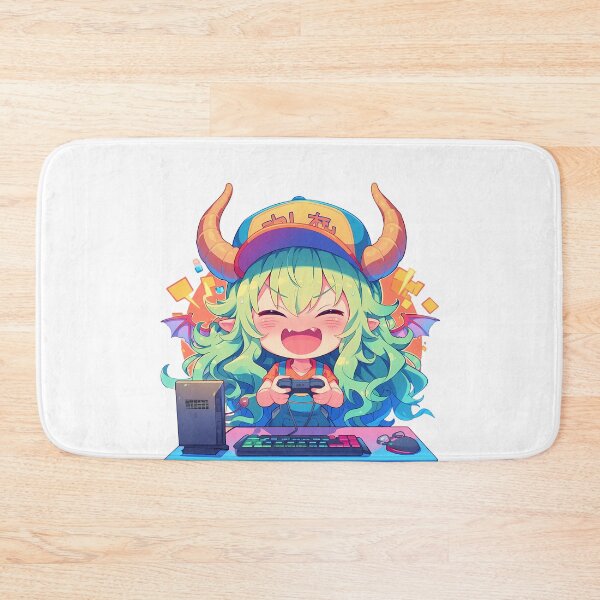Item preview, Lucoa Miss Kobayashi Dragon Maid Anime Girl Cute Chibi Playing Video Game designed and sold by earlobejerk.