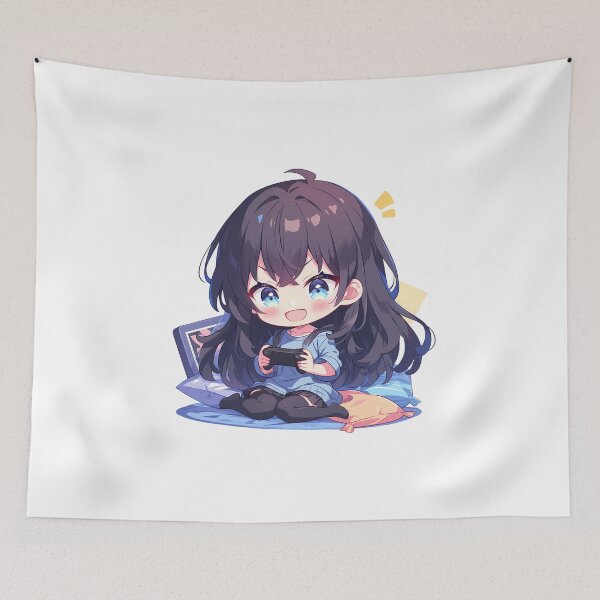 Item preview, Yukino Yukinoshita Oregairu Anime Girl Cute Chibi Playing Video Game designed and sold by earlobejerk.