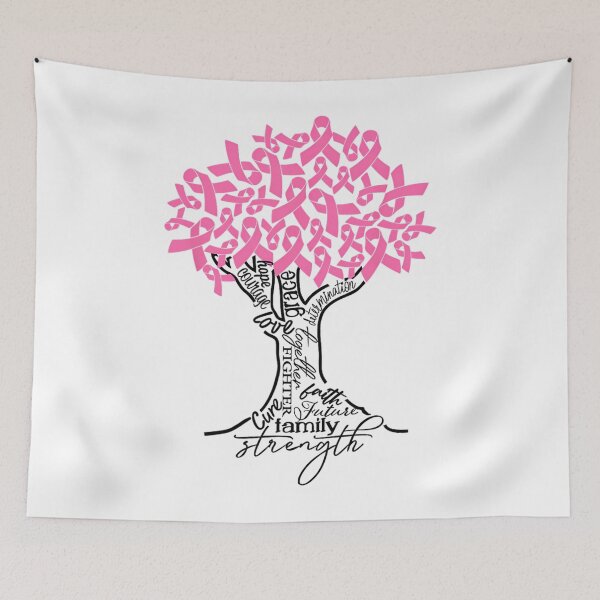 Item preview, Pink Ribbon Tree Cancer Tree Motivational Breast Cancer 		 designed and sold by boeygolaqah.