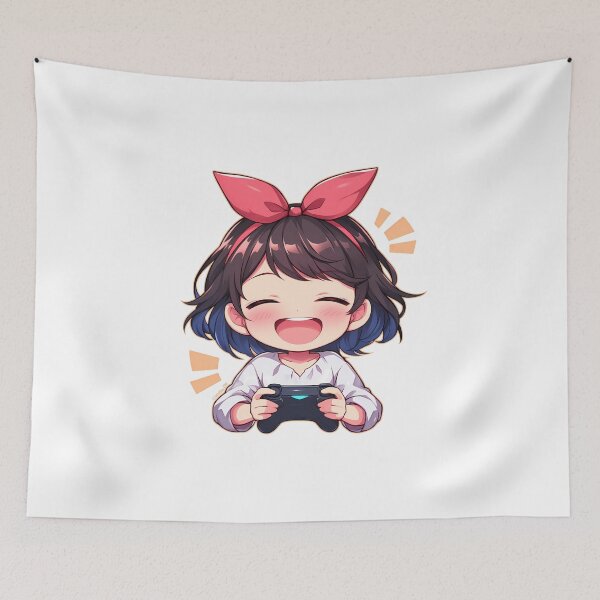 Item preview, Ruka Sarashina Rent A Girlfriend Anime Girl Cute Chibi Playing Video Game designed and sold by earlobejerk.