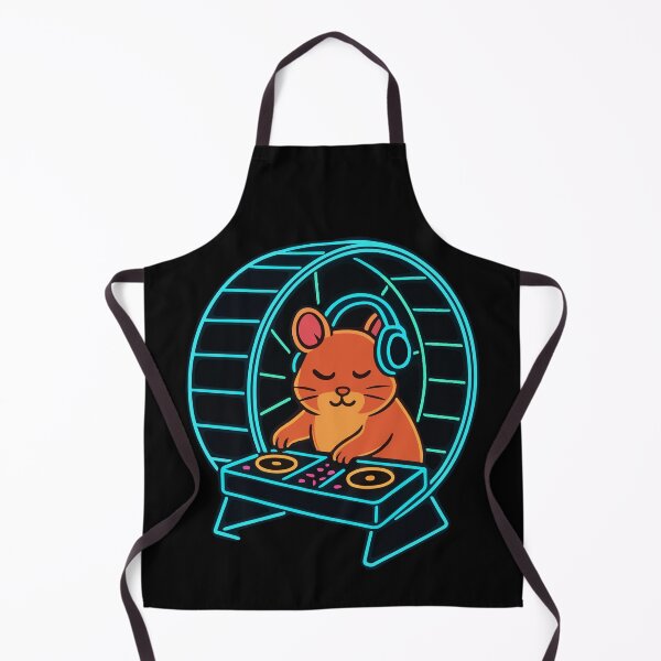 Item preview, Neon Hamster DJ Spinning the Wheels designed and sold by SillyPawsStudio.