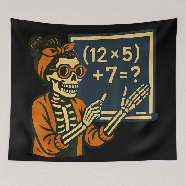 Item preview, Math Teacher Skeleton Six Seven Meme Brainrot Halloween Funny 67  T-Shirt designed and sold by NguboNorento.
