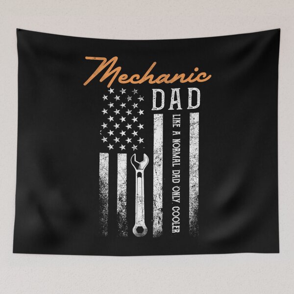 Item preview, Mechanic Dad Like A Normal Dad Only Cooler USA Flag 		 designed and sold by decruhammij.