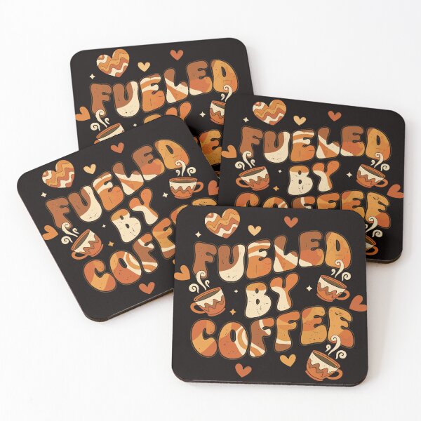 Item preview, Fueled By Coffee Groovy Vibes designed and sold by AS Vectorhaus.