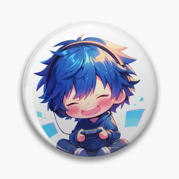 Item preview, Ayato Naoi Angel Beats Anime Cute Chibi Playing Video Game designed and sold by earlobejerk.