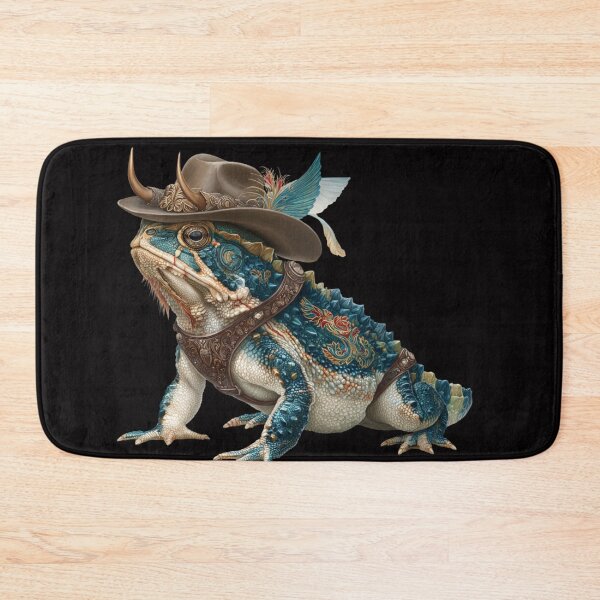 Item preview, Steampunk Horned Toad | Elegant Western Lizard in Cowboy Hat | Victorian Style designed and sold by CrunchyGoats.