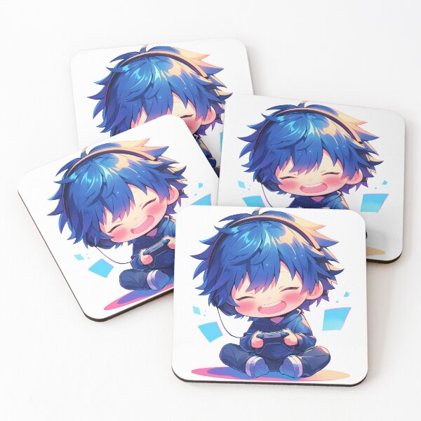 Item preview, Ayato Naoi Angel Beats Anime Cute Chibi Playing Video Game designed and sold by earlobejerk.