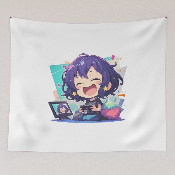 Item preview, Ai Mizuno Zombieland Saga Anime Cute Chibi Playing Video Game designed and sold by earlobejerk.