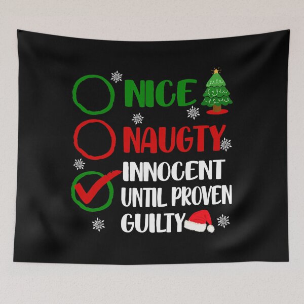 Item preview, Funny Nice Naughty Innocent Christmas Xmas Adults 	 	 		 designed and sold by vereliazizliu.