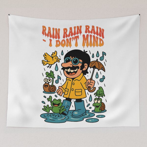 Item preview, Rain Rain Rain – I Don’t Mind (Psychedelic Retro Text) designed and sold by bazstees54.