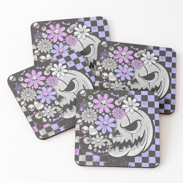 Item preview, Pastel Goth Pumpkin – Skulls & Flowers Halloween Design designed and sold by Sandy's Cheeky Studio.