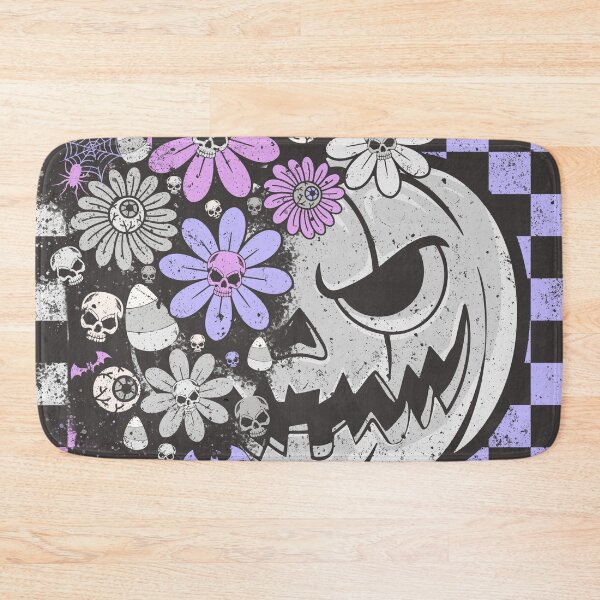Item preview, Pastel Goth Pumpkin – Skulls & Flowers Halloween Design designed and sold by Sandy's Cheeky Studio.