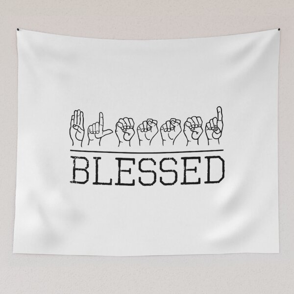 Item preview, Deaf Pride Blessed ASL Sign Language Faith Inspiration 	 		 designed and sold by gajrebinoya1.