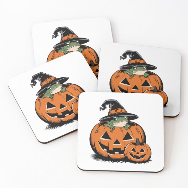 Item preview, Vintage Cute halloween witch hat Frog Pumpkin designed and sold by SOUFIANE1991.