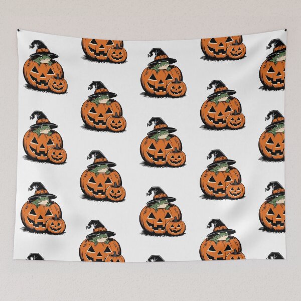 Item preview, Vintage Cute halloween witch hat Frog Pumpkin designed and sold by SOUFIANE1991.
