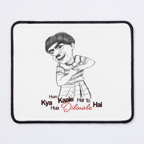 Item preview, Hum Kaale Hai Toh Kya Hua Dilwale Hai – Line Art Bollywood Caricature designed and sold by Inspired~Souls.