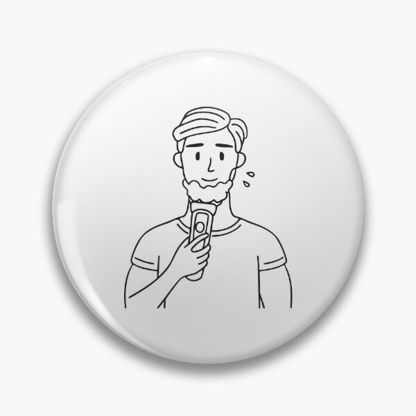 Item preview, A man holding an electric shaver with foam on his chin designed and sold by rasagamastore.