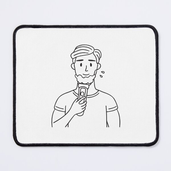 Item preview, A man holding an electric shaver with foam on his chin designed and sold by rasagamastore.