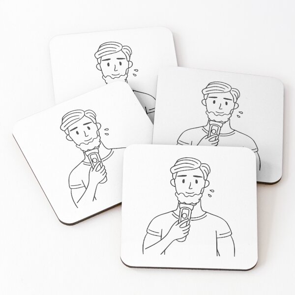 Item preview, A man holding an electric shaver with foam on his chin designed and sold by rasagamastore.