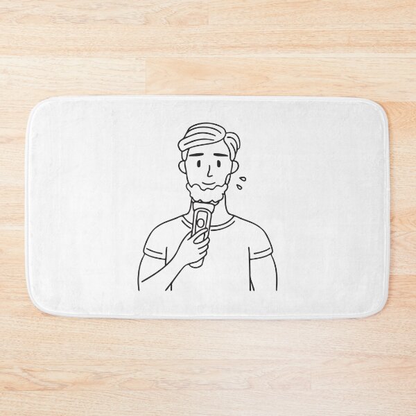 Item preview, A man holding an electric shaver with foam on his chin designed and sold by rasagamastore.
