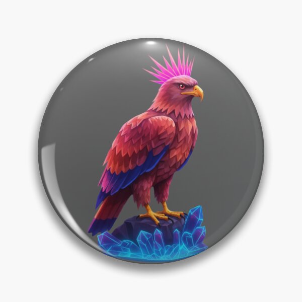 Item preview, Stylized Eagle in Retro-Futuristic Synthwave Low-Poly and Neon Design designed and sold by PixelVibe782.