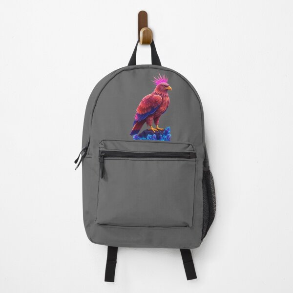 Item preview, Stylized Eagle in Retro-Futuristic Synthwave Low-Poly and Neon Design designed and sold by PixelVibe782.