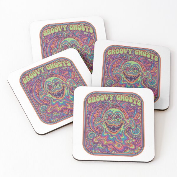 Item preview, Groovy Ghosts Psychedelic Halloween Retro Trippy Design designed and sold by RosetteArtists.