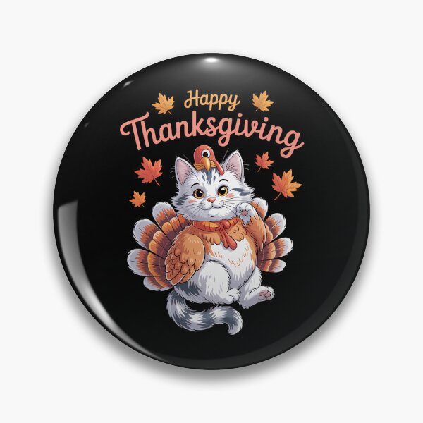 Item preview, Happy Thanksgiving Cat Turkey Day Fall designed and sold by ValerieRodrigue.