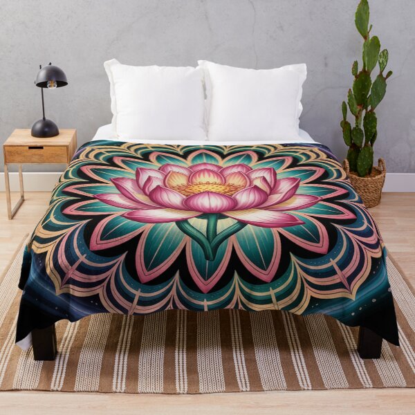Item preview, mandala with a luminous lotus flower blooming at its center. designed and sold by Lilashakti ⭐️ ⭐️ ⭐️ ⭐️ ⭐️.