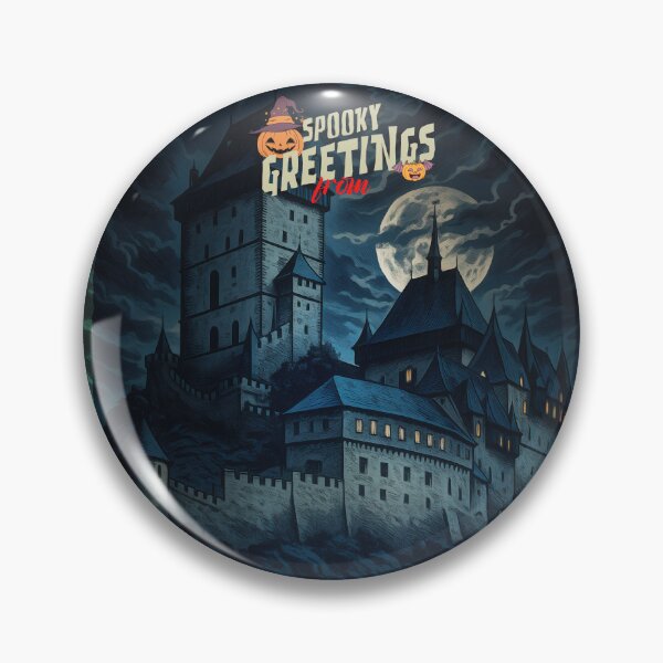 Item preview, Spooky Vintage Travel Poster – Houska Castle Czechia - Halloween 2025 designed and sold by Earth Celebration Designs.