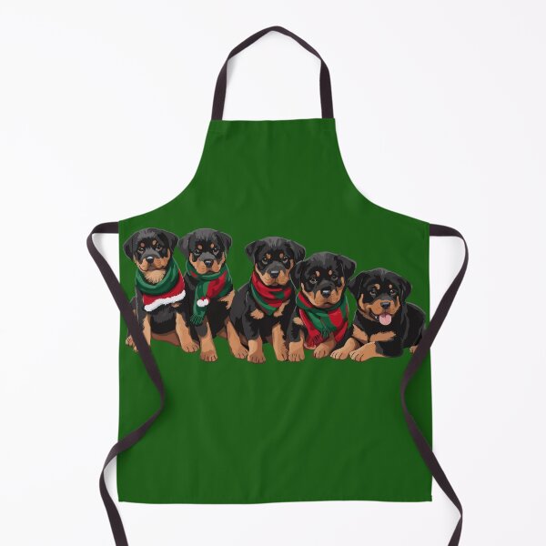 Item preview, Merry Chrismutts Rottweiler Puppies Wearing Scarves designed and sold by taiche.